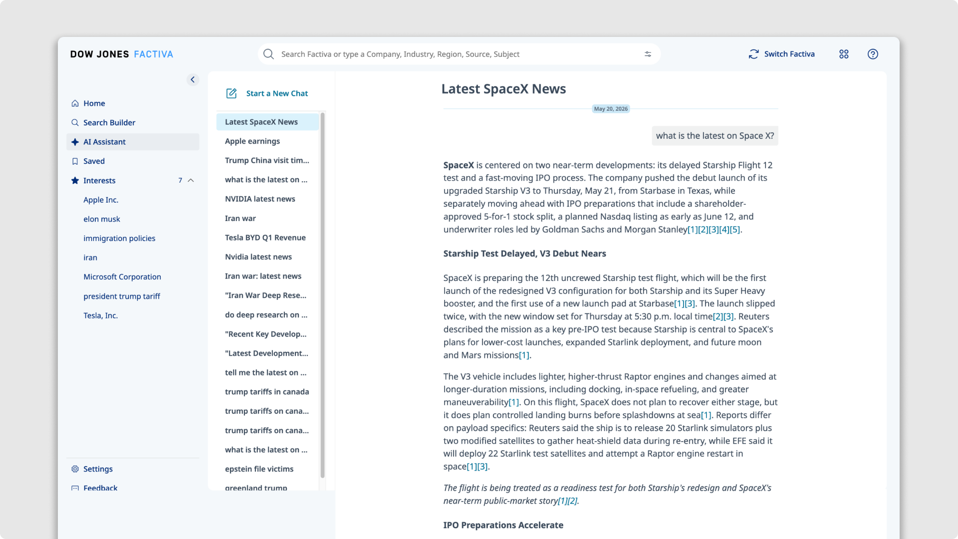 Factiva AI Assistant case study cover